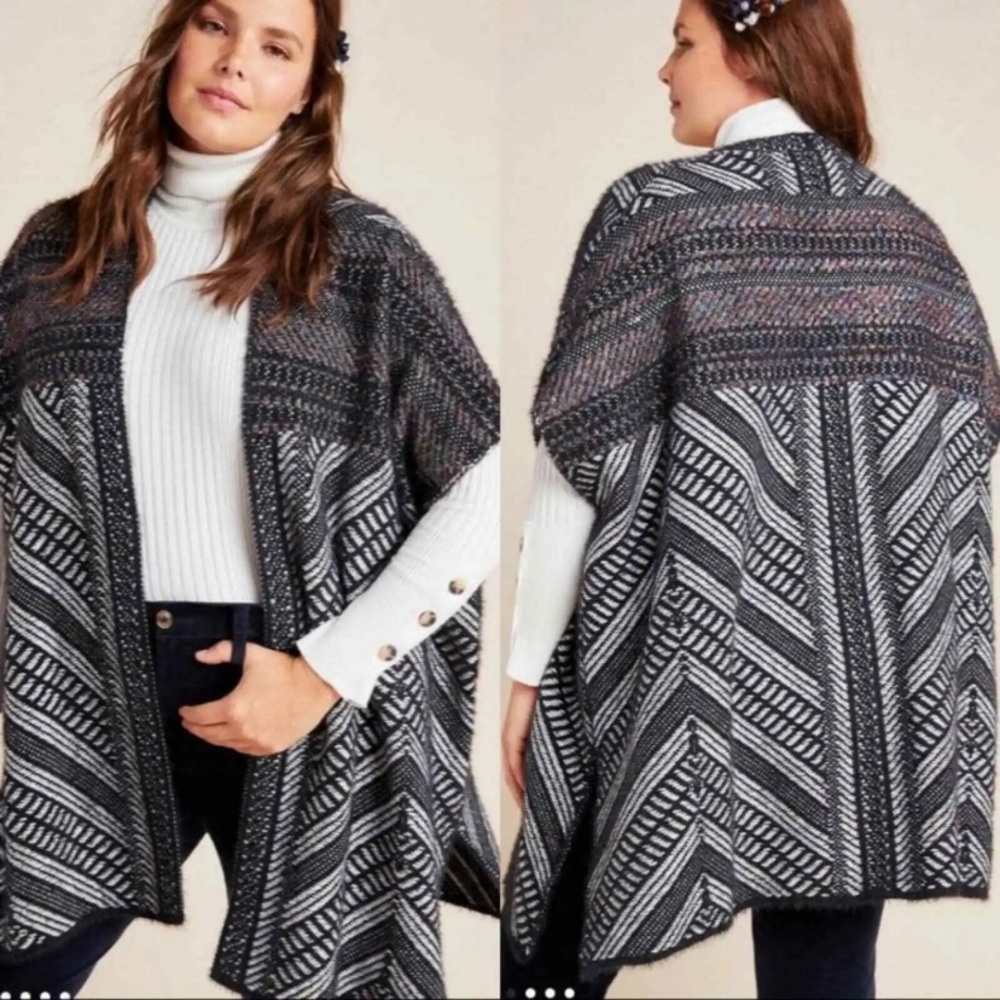Anthropologie/Molly Bracken Metallic Kimono Cardigan